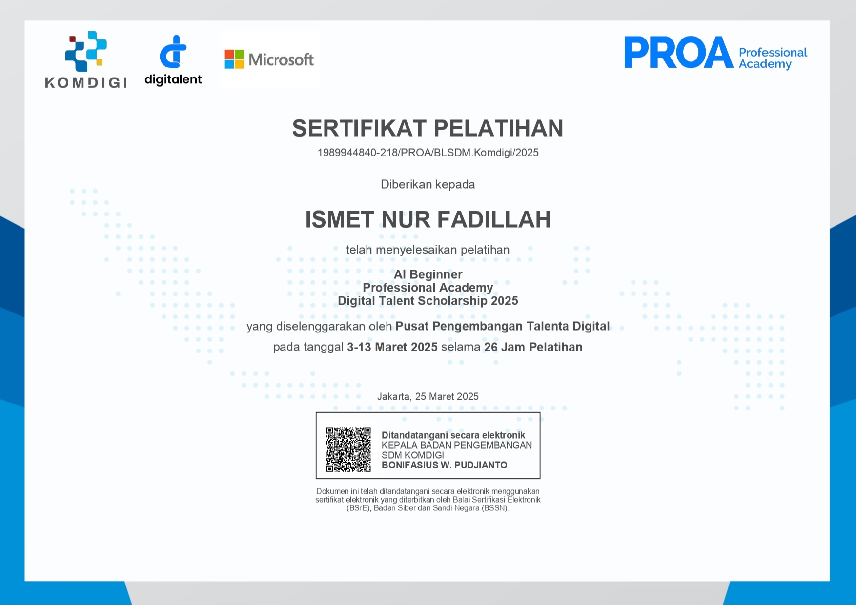 Artificial Intelligence (Professional Academy)